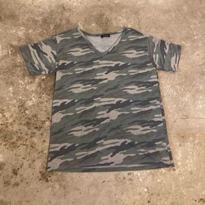 Camo Cuffed Sleeve Boxy T-Shirt